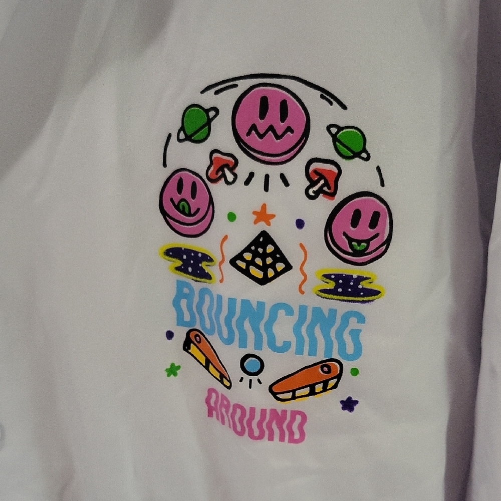 White Graphic Light Jacket - Picture 3 of 6
